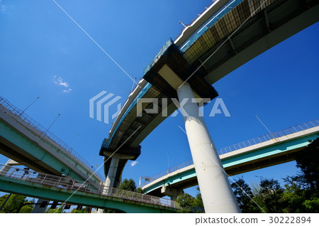 Capital city high speed Tatsumi JCT April 2017 wide angle i Capital city high speed Tatsumi JCT April 2017 wide angle i 30222894