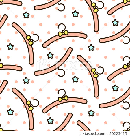 Baby cute clothing hanger line icon vector pattern Baby cute clothing hanger line icon vector pattern 30223415