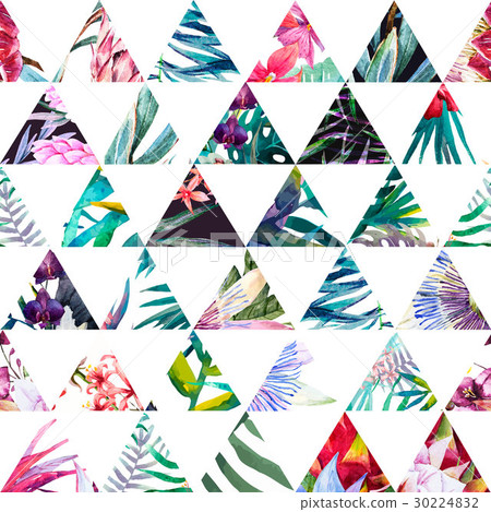 Tropical watercolor pattern 30224832