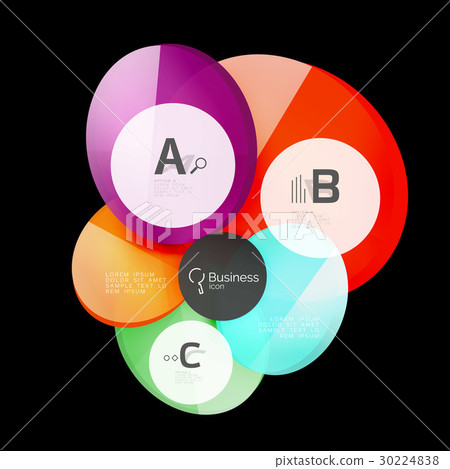 Abstract circles on black 30224838