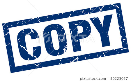square grunge blue copy stamp 30225057