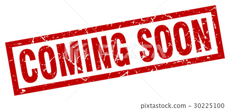 square grunge red coming soon stamp 30225100