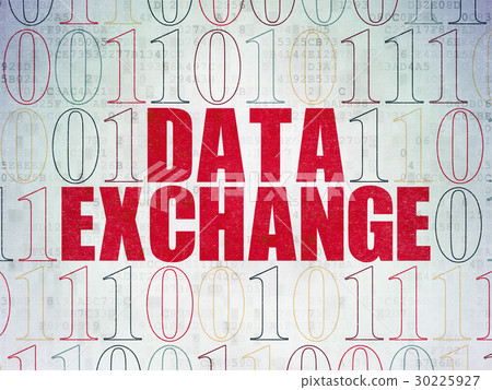Data concept: Data Exchange on Digital Data Paper Data concept: Data Exchange on Digital Data Paper 30225927