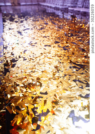 Golden confetti With Sparkling Glitter Golden confetti With Sparkling Glitter 30226059