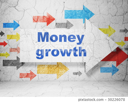 Money concept: arrow with Money Growth on grunge Money concept: arrow with Money Growth on grunge 30226078