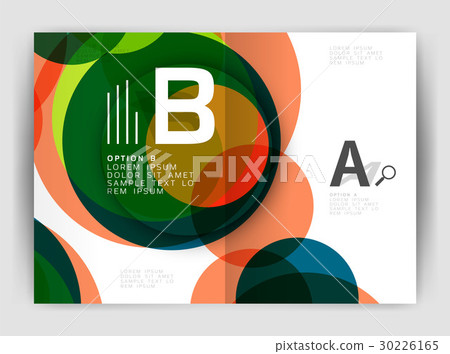 Abstract circles, annual report covers. Modern 30226165
