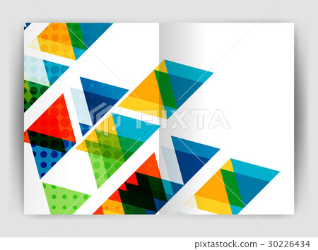 Vector triangle business annual report cover print - Stock Illustration ...