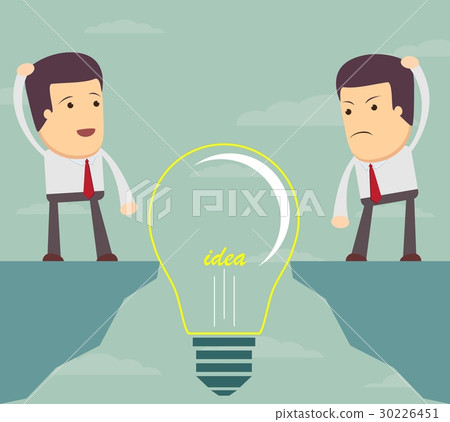 man Look at a bulb and do not know what to do 30226451