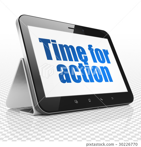 Timeline concept: Tablet Computer with Time for 30226770