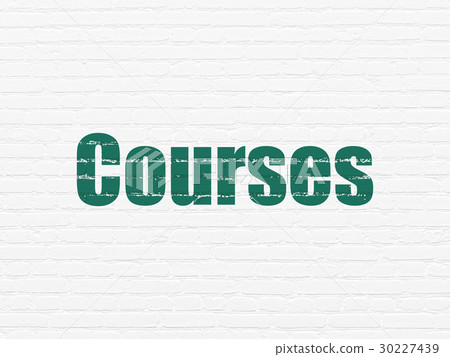 Education concept: Courses on wall background Education concept: Courses on wall background 30227439