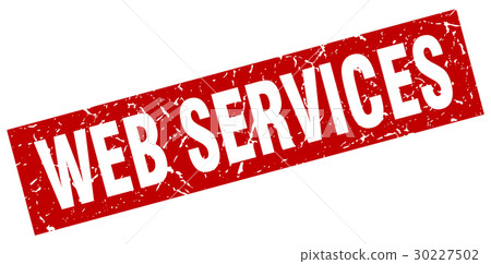 square grunge red web services stamp square grunge red web services stamp 30227502
