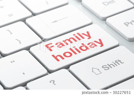 Tourism concept: Family Holiday on computer 30227651