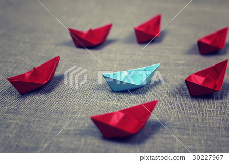 colored paper boats colored paper boats 30227967