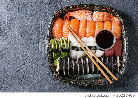 Sushi Set nigiri and rolls Sushi Set nigiri and rolls 30228409