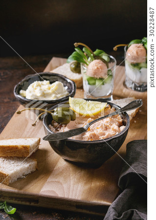 Salmon pate with red caviar Salmon pate with red caviar 30228487