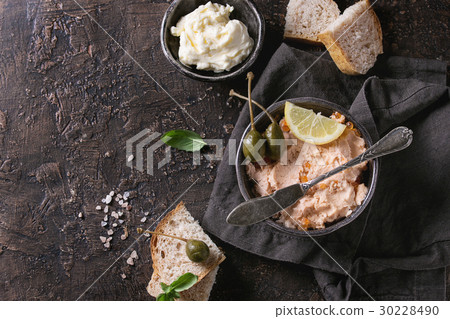 Salmon pate with red caviar 30228490