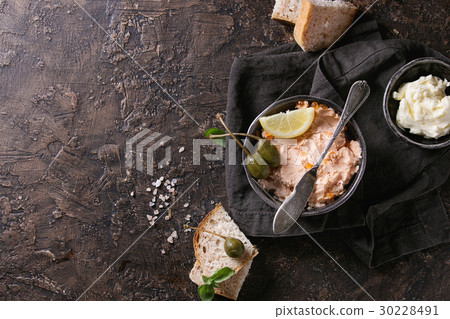 Salmon pate with red caviar Salmon pate with red caviar 30228491