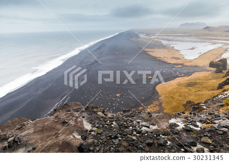 Icelandic coastal landscape. Atlantic Ocean beach Icelandic coastal landscape. Atlantic Ocean beach 30231345