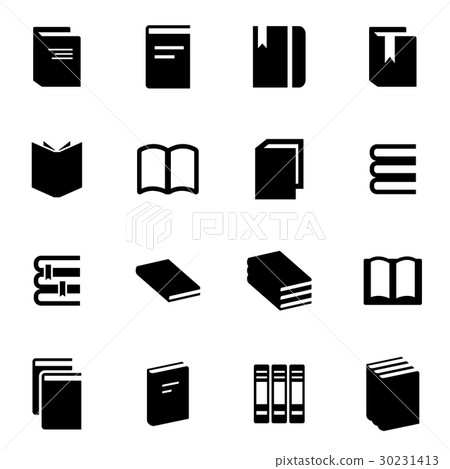 Vector black book icon set Vector black book icon set 30231413