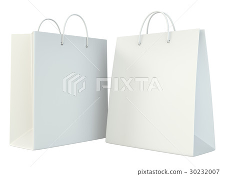 blank shopping paper bags template set 30232007
