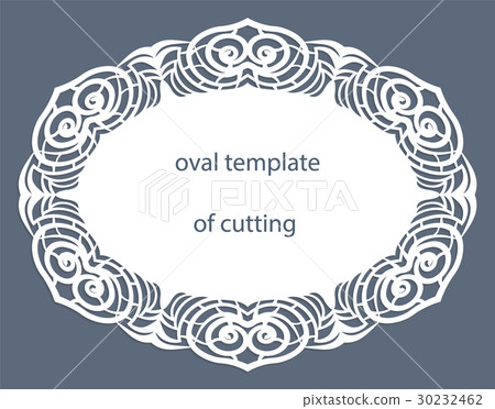 Greeting  card with decorative  oval border 30232462