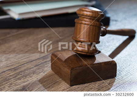 Photo of judge wooden hammer 30232600