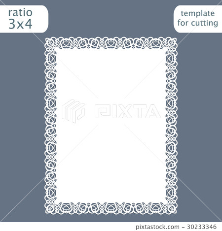 Laser cut wedding invitation card template Laser cut wedding invitation card template 30233346