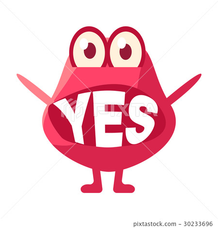 Pink Blob Saying Yes, Cute Emoji Character With Pink Blob Saying Yes, Cute Emoji Character With 30233696