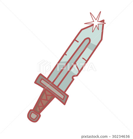 Metal sharp blade battle sword, colorful cartoon Metal sharp blade battle sword, colorful cartoon 30234636