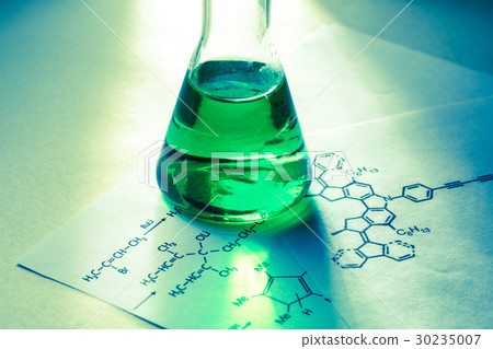 Chemical tube with reaction formula Chemical tube with reaction formula 30235007