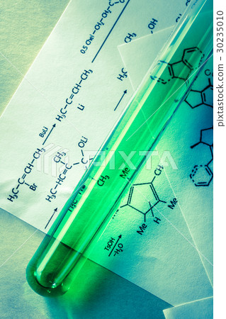 Chemical tube with reaction formula 30235010
