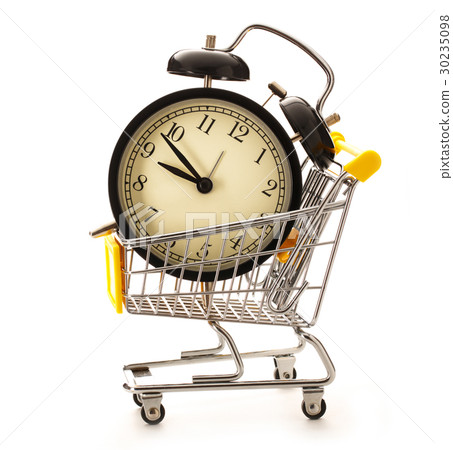 Market pushcart with clock 30235098