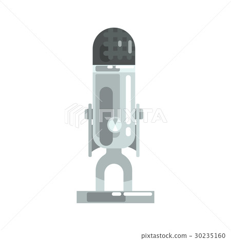 Dynamic studio microphone. Colorful cartoon vector 30235160