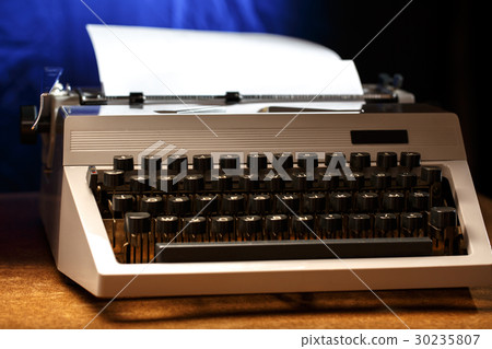 Typewriter with latin alphabet in closeup Typewriter with latin alphabet in closeup 30235807