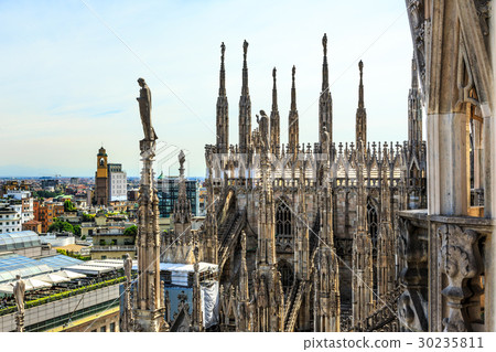 View from Duomo roof in Milan View from Duomo roof in Milan 30235811