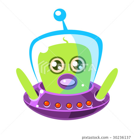 Confused and surprised green aliens in a flying Confused and surprised green aliens in a flying 30236137