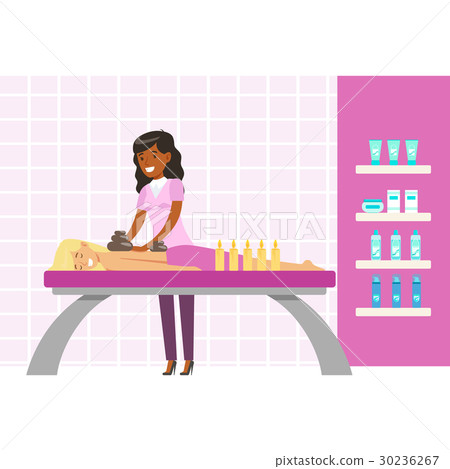 Woman having a relaxing massage with massage oil Woman having a relaxing massage with massage oil 30236267
