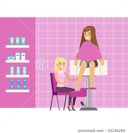 Woman having a pedicure treatment at spa or beauty Woman having a pedicure treatment at spa or beauty 30236269