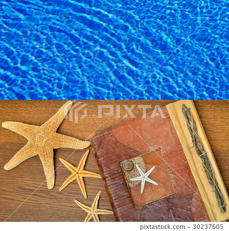 Photo album with starfish. Photo album with starfish. 30237605