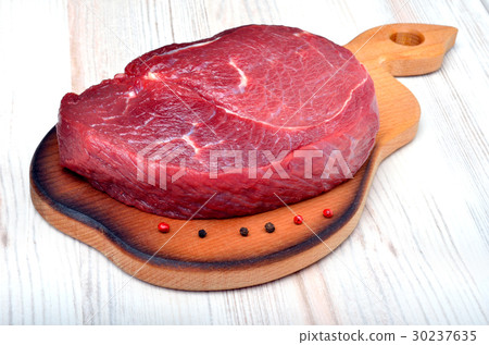 Raw beef steak. Raw beef steak. 30237635