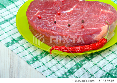 Raw beef steak. Raw beef steak. 30237636