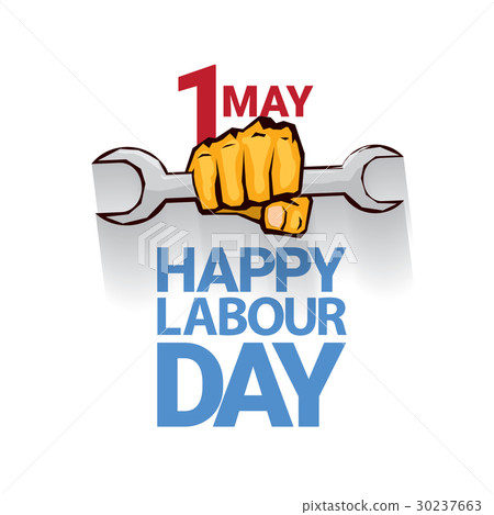 Happy labour day vector label 30237663