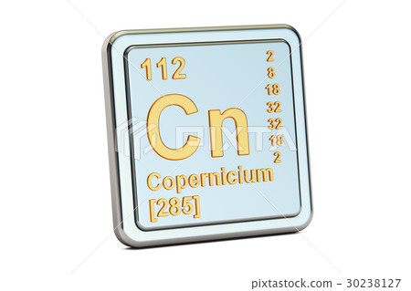 Copernicium Cn, chemical element sign Copernicium Cn, chemical element sign 30238127