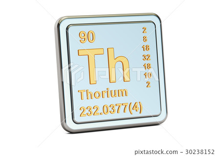 Thorium Th, chemical element sign. 3D rendering Thorium Th, chemical element sign. 3D rendering 30238152