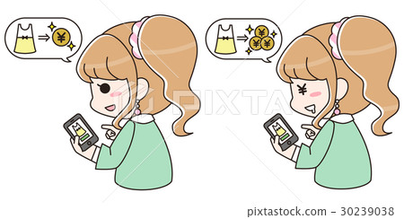 在智能手機上跳蚤或拍賣網站銷售的女性零用錢收入 在智能手機上跳蚤或拍賣網站銷售的女性零用錢收入 30239038