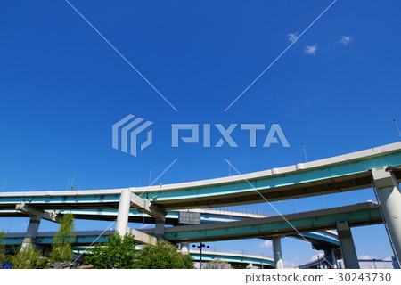 首都高速Tatsumi JCT 2017年4月藍天a 30243730