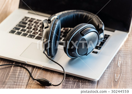 headphones on the laptop headphones on the laptop 30244559