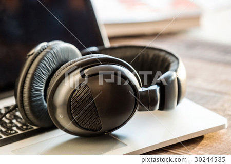 headphones on the laptop headphones on the laptop 30244585