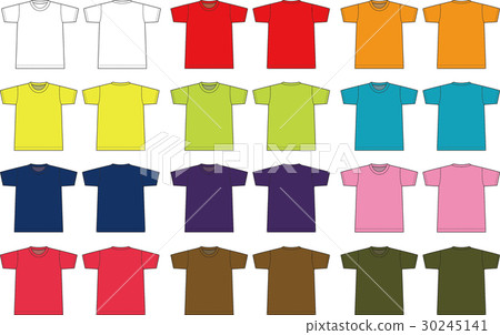Short-sleeved T-shirt picture type template color variation Short-sleeved T-shirt picture type template color variation 30245141