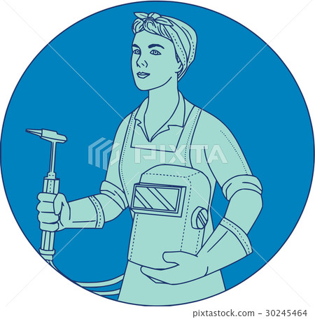 Female Welder Acetylene Welding Torch Mono Line 30245464